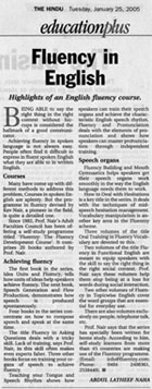 Fluency English Article THE HINDU Kev Nair